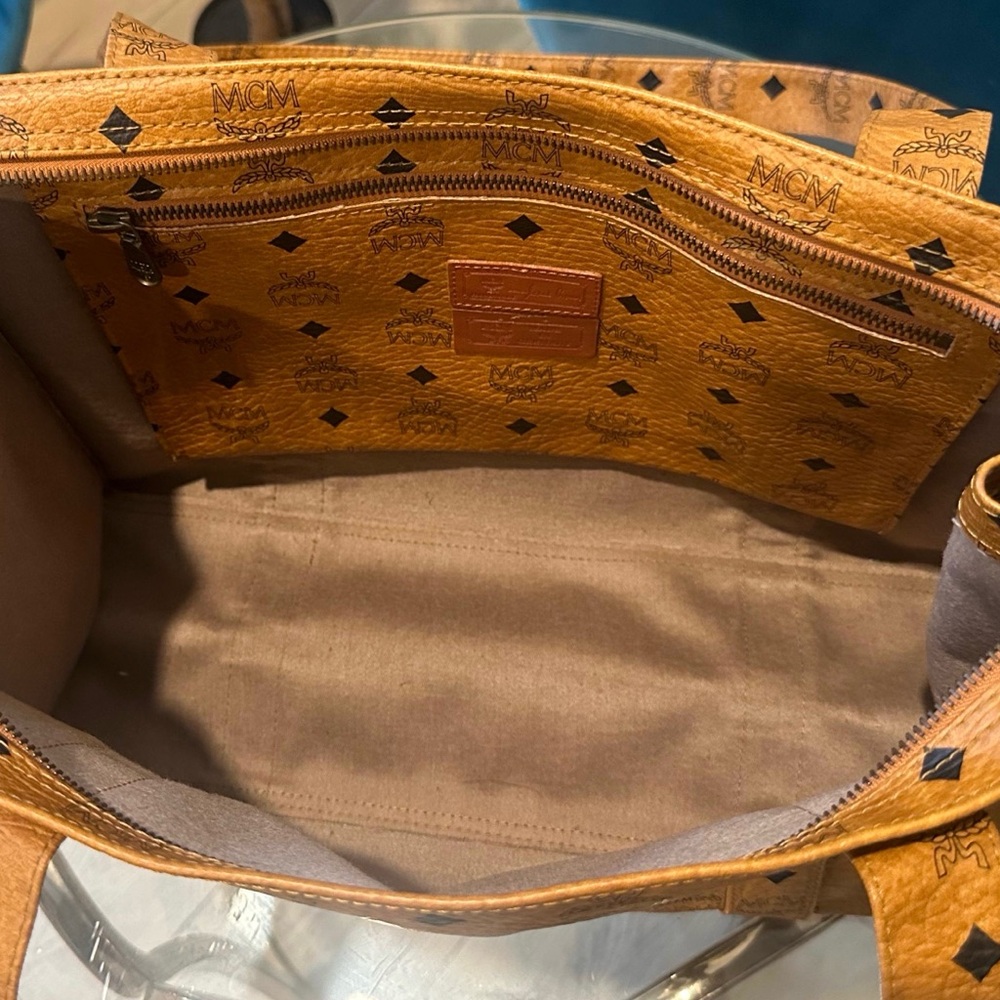 Authentic Mcm Rectangular Tote Bag, Logo Pattern.… - image 7